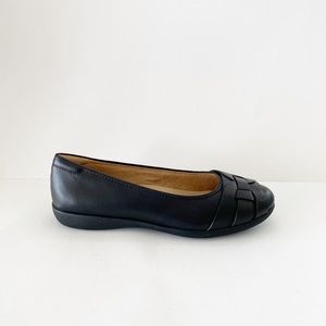 BNIB Naturalizer Fabiola Leather Round Toe Flats Black 8.5